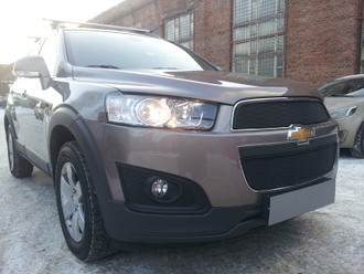 Оригинальная защита радиатора Chevrolet Captiva 2012-2013 (2 части)