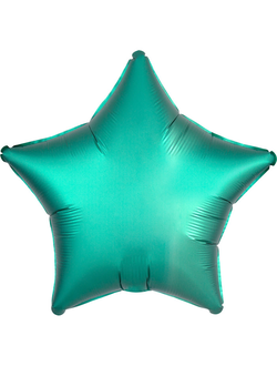 Фольгированный шар с гелием "Звезда Сатин нефрит" 45 см