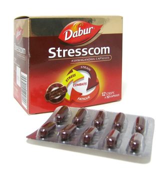 Стресском для укрепления нервной системы (Stresscom) Dabur, 120 капсул