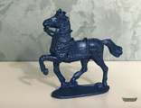 Греческая лошадь, синий полиэтилен.