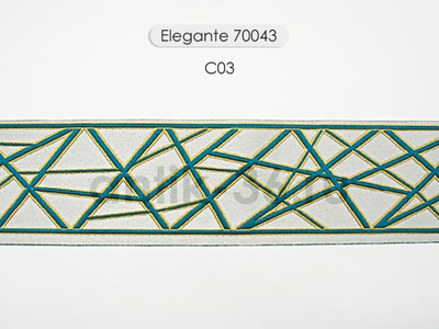 Арт. 70043, серия Elegante. Жаккардовая тесьма с футуристическим дизайном