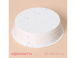 Форма силиконовая для выпечки KONFINETTA «Круг», d=20 см (внутренний диаметр 18,5 см), цвет белыйТовар