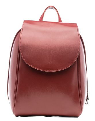 Кожаный женский рюкзак-трансформер Chic красный