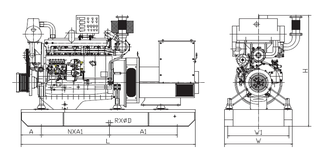 Судовой дизель-генератор 30 кВт - CCFJ30J-W (TD226B – 3D)