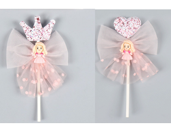 Топпер "Девочка" с Короной или с Сердцем, светится в темноте