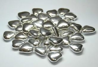 Украшение шоколадное серебряное СЕРДЕЧКО 100г
