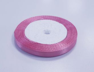 Розовая атласная лента ширина 6 мм, длина 5 метров (82)
