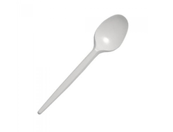 Ложка чайная пластиковая (цвет на выбор Белый или Черный), 12 см, набор 10 шт