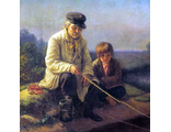 Рыбная ловля, по мотивам картины В. Перова (алмазная мозаика) mz-ml-mp avmn