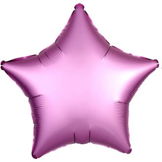 Шар фольгированный с гелием "Звезда розовый сатин" 45 см