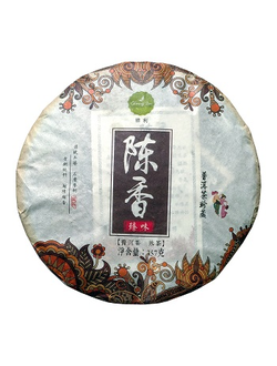 Чай прессованный пуэр шу бин ча, 357 г, "Чэнь Сян", 2015 г.