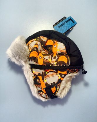 Теплая зимняя шапка-ушанка Lummie цвет Orange Rocket