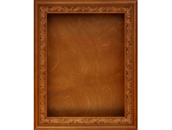 Киот деревянный с резной деревянной рамой для иконы формата 30х40см.