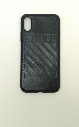 Защитная крышка iPhone Xs, черная, под кожу