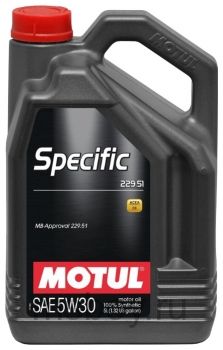 Масло моторное MOTUL SPECIFIC 229.51 5W-30 5 л. 100% синт.