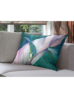 FA1305.  Натуральная ткань с фотопечатью банановых листьев