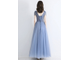 Голубое бальное платье с коротким рукавом "Genuine" прокат Уфа