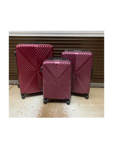Комплект из 3х чемоданов ABS Х-образный S,M,L бордовый