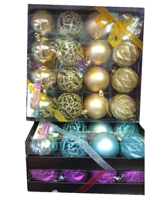 Подарочный набор Елочные украшения в упаковке 16 шаров