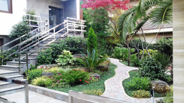 Озеленение частной гостиницы "Графит" в Сочи