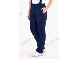 Горнолыжные брюки женские High Experience 9501 темно синий
