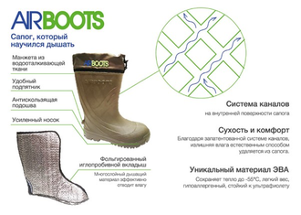 Сапоги AirBoots дышащие, до -55 градусов