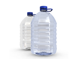 Бутылка ПЭТ 5,0 литра прозрачная с крышкой (28шт.) Широкое горло 48мм