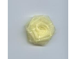 Капроновая роза светло-жёлтая, 3*3 см.