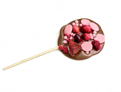 Шоколадная медианта XXL Молочный шоколад с ягодой. Вес 45-50 грамм.
