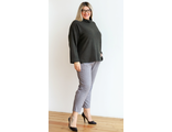 Укороченные женские брюки арт. 1242 (цвет серый) Размеры 54-70