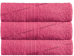 Малиновое полотенце оптом махровое пр-во Байрамали (бордюр «косичка»)