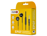 Наушники-вкладыши проводные с микрофоном FUMIKO EP07 черные