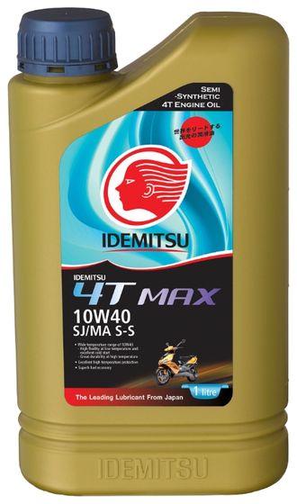 Масло моторное IDEMITSU 4T Max 10W40 SJ/MA полусинтетическое 1 л.