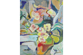«Цветы в глиняном горшке», 1979 г., бумага, акварель, гуашь, темпера 67х53