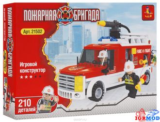 Конструктор &quot;Пожарная бригада&quot; машина 210 дет. (AUSINI) арт. 21502