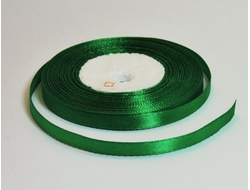 Зеленая атласная лента ширина 6 мм, длина 5 метров (19)