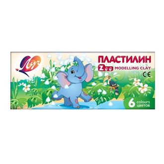 Пластилин ЛУЧ ZOO 6 цветов 81 г  062678