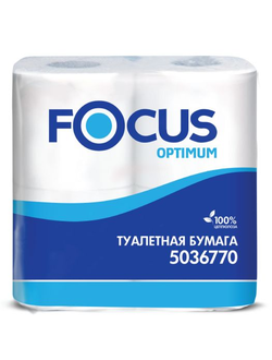 Туалетная бумага FOCUS OPTIMUM, 2 слоя,  4 рул/упак.