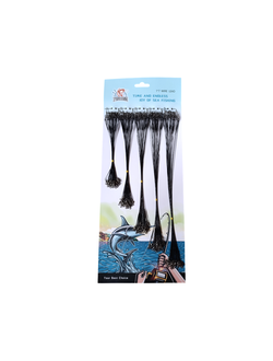 Поводки Рыболовные стальные, цвет черный, 15/19/23/27/30см, 100шт., оснащение - американка