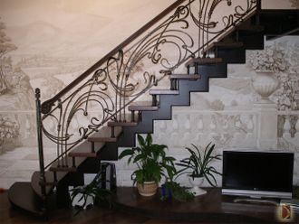 Одинарный каркас лестницы " Елочка "