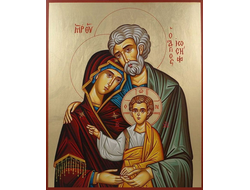 Святое семейство. Рукописная православная икона.