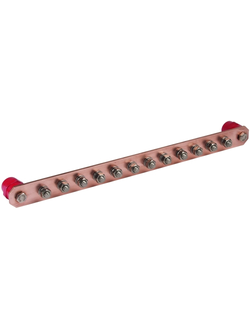 472237	Шина уравнивания потенциалов в пром. исполнении 12 подкл. S=200 мм² L = 505 мм Cu с изоляторами