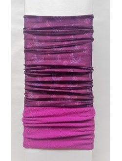 Шарф-труба с флисом Purple leaf