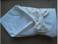 Одеяло в хлопке с кружевом  (д/сезон), р-р: 85*85 см.