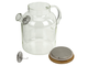 Чайник заварочный 1500 мл «Бочонок», жаропрочное стекло, спиральное сито, DASWERK, 608645