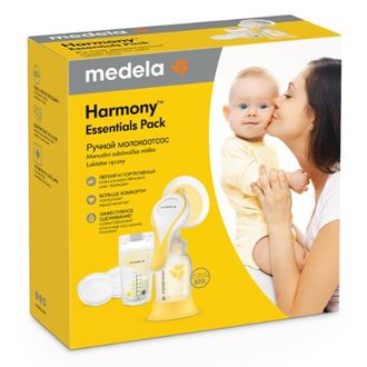 Medela Harmony Essentials Pack, ручной молокоотсос  с набором аксессуаров