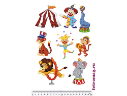Фетр с рисунком "Животные цирка"