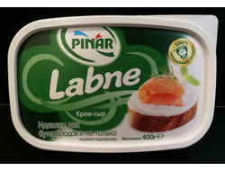 Творожный крем-сыр Labne “Лабне» (Tam Yağlı Taze Peynir), 400 гр., Pinar, Турция