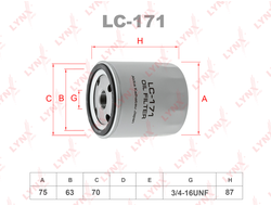 Фильтр масляный Lynx LC-171