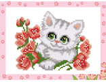 Котенок с цветочком ALVS-006 (алмазная мозаика) mgm-mq-mk